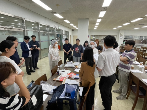 1. 검체 채취 하기 전 모습