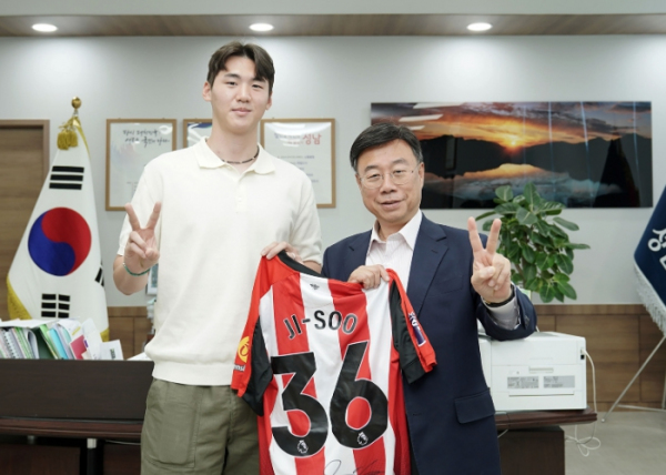 신상진 시장, 김지수 선수 만나 격려