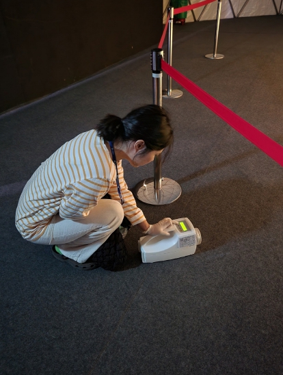 고위험병원체 선제검사 공기포집 모습