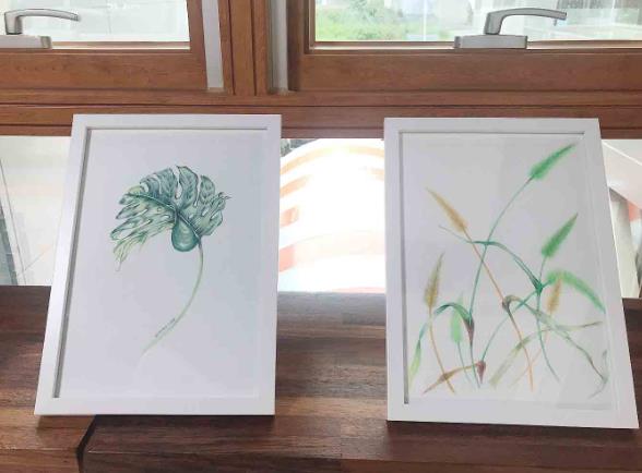 울주도서관, 보태니컬 아트 수강생 작품 전시회