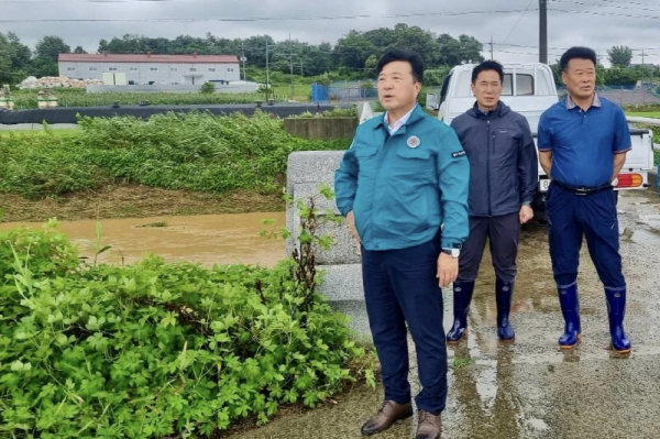 최재구 예산군수 응급복구 현장 방문