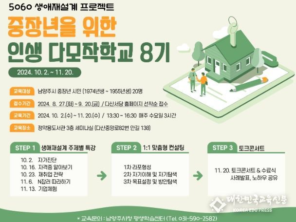 남양주시, 인생다모작학교 8기 내달 2일 개강