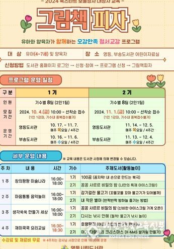 익산 영등시립도서관, '북스타트 보물상자' 교육 운영