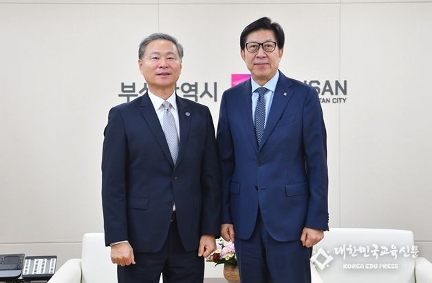 박형준 부산시장, 국립부경대학교 배상훈 신임 총장을 만나 활발한 소통과 협력 다짐해