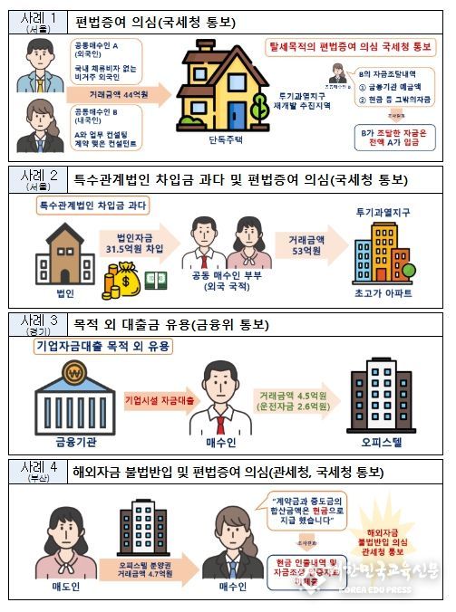 외국인 부동산 거래 위법의심행위 사례