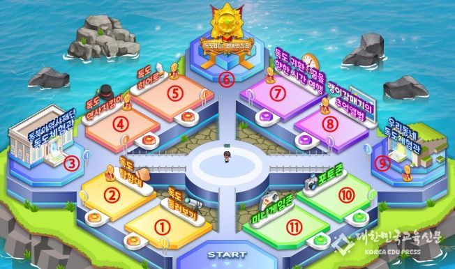 디지털 독도체험관 전체 공간 구성